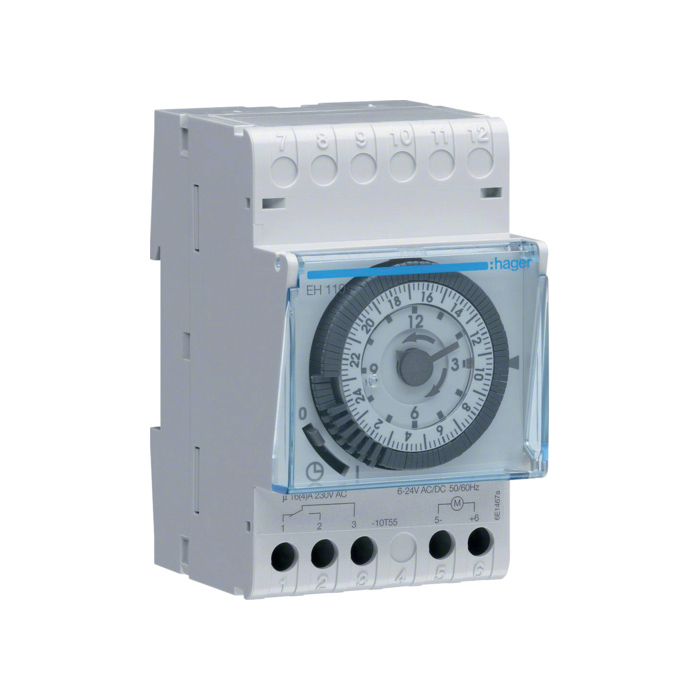 Analogni tajmer bez rezervnog hoda, dnevni, 1 preklopni kontakt 16A 230V~