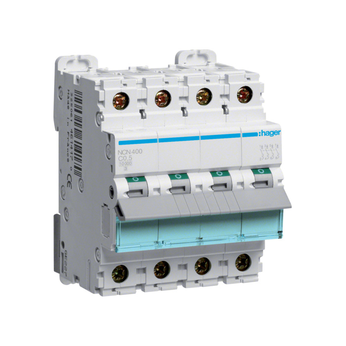 Automatski osigurač 0,5A, 4-polni, C, 10kA