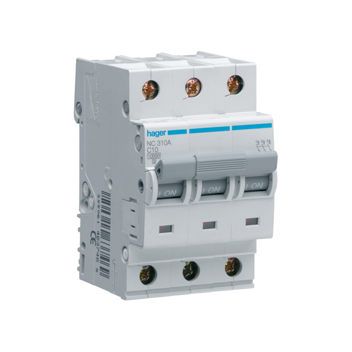 Automatski osigurač 10A, 3-polni, C, 10kA