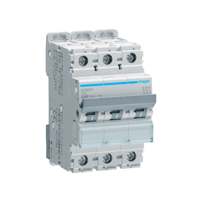 Automatski osigurač 10A, 3-polni, C, 10kA