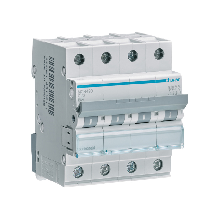 Automatski osigurač 20A, 3-polni + N, C, 6kA