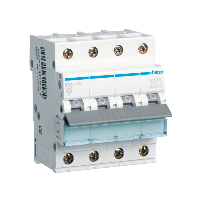 Automatski osigurač 3A, 3-polni + N, C, 6kA