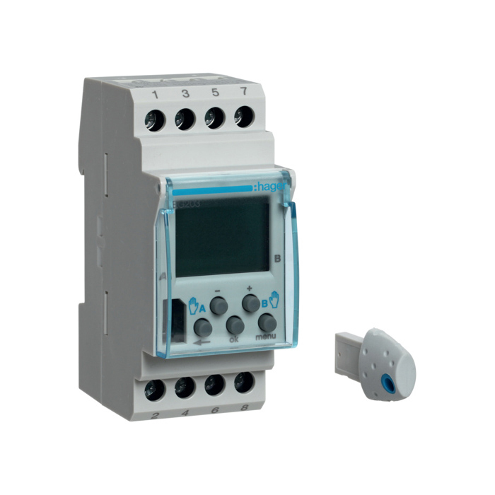 Cronotec - sedmični tajmer, 1 x ključem EG005, 2preklopni 16A, 2W