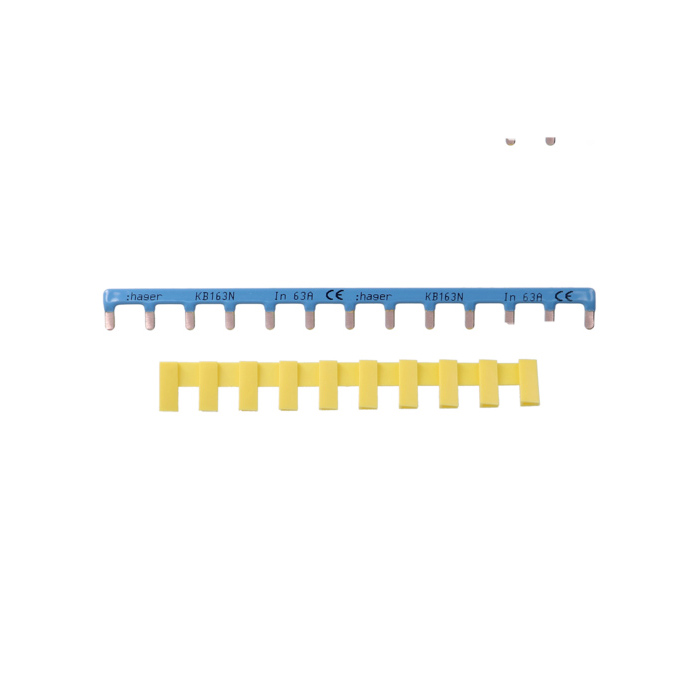 Grebenasta šina (1-polna), plava plastika 10 mm2, 12 modula