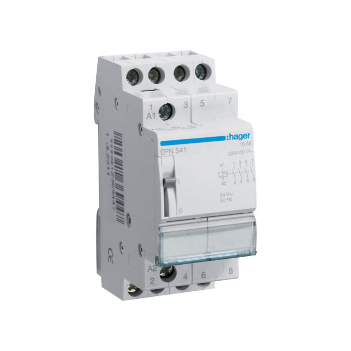 Impulsni relej 4NO., In=16A, napon špule 24V(~), 12V(-), 2 modula