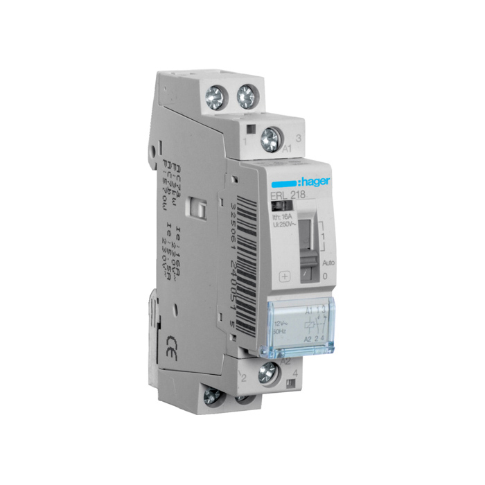 Instalacioni relej 1NO.+1NC., In=16A, 12V (~), 1 modul