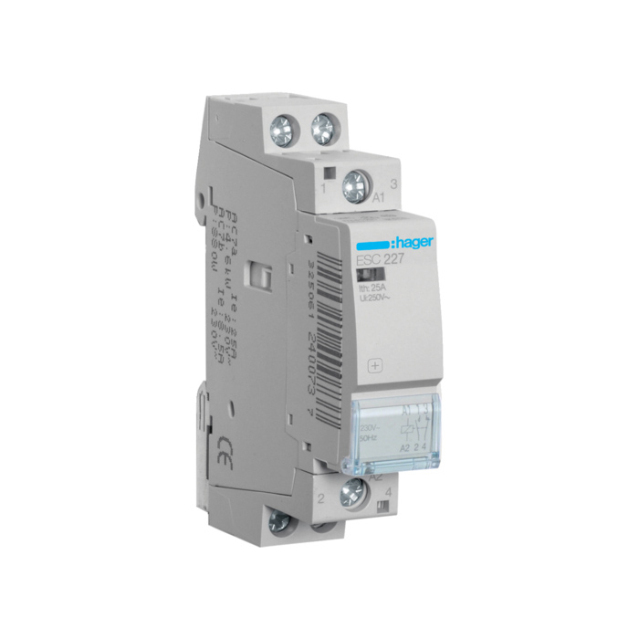 Kontakter 1NO.+1NC., In=25A, 230V (~), 1 modul
