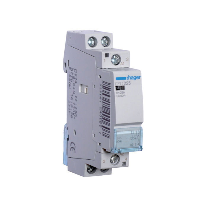 Kontakter 2NO., In=25A, 24V (~), 1 modul