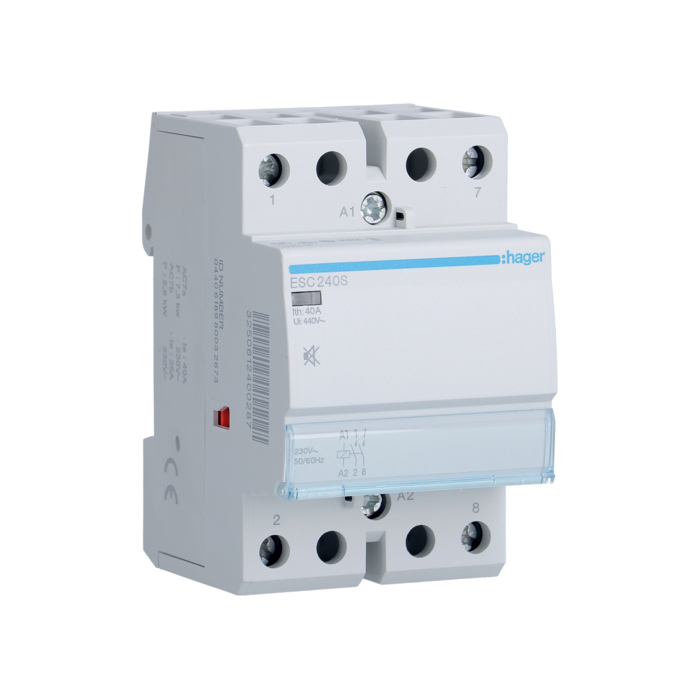 Kontakter 2NO., In=40A, 230V (~), 1 modul, bešumni