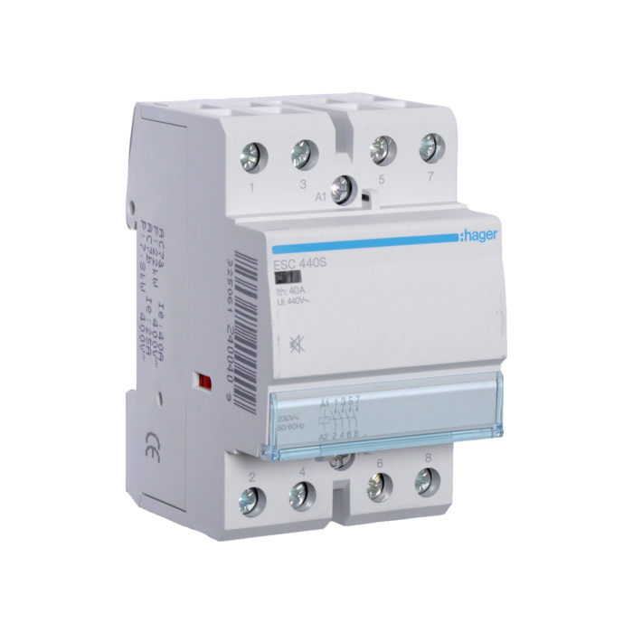 Kontakter 4NO., In=40A, 230V (~), 3 modula, bešumni