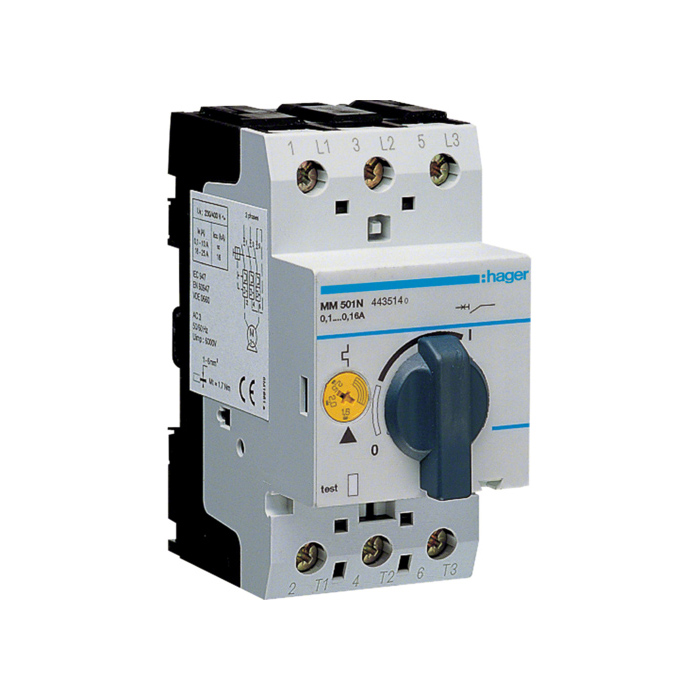 Motorna zaštita, In=0,1-0,16A, 2,5 modula
