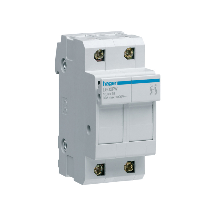 Nosač fotovol.osigurača 2P 1000V DC L38