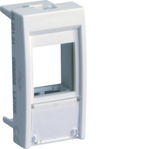 Nosač konektora RJ45 1M, bela boja