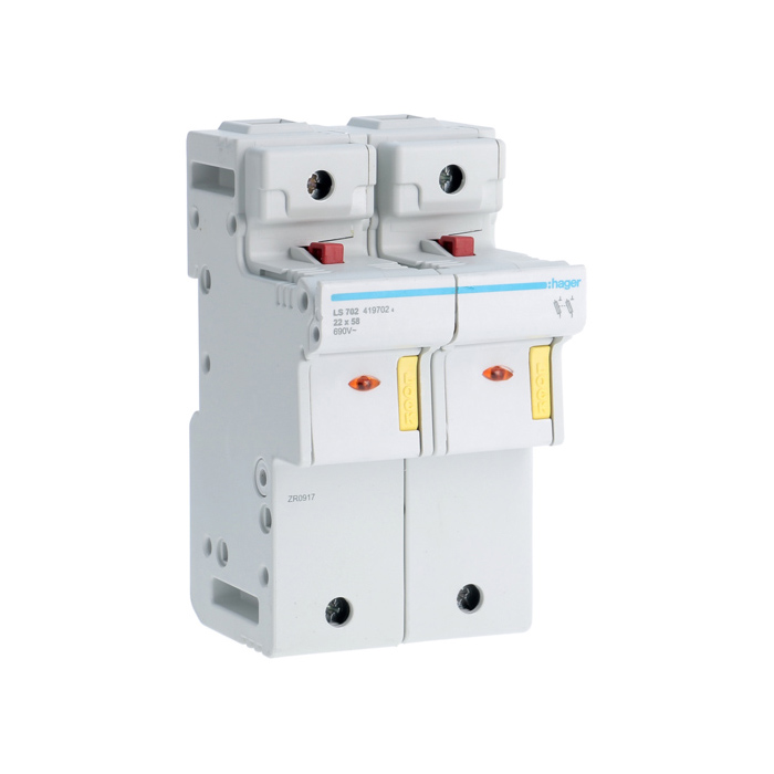 Nosač osigurača 2P, 16-125A, 690V, uložak 22x58