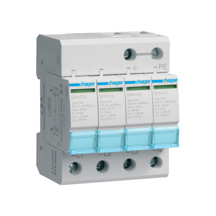 Odvodnik prenapona 4-polni s uloškom varijanta uklj.TN-S(4+O)