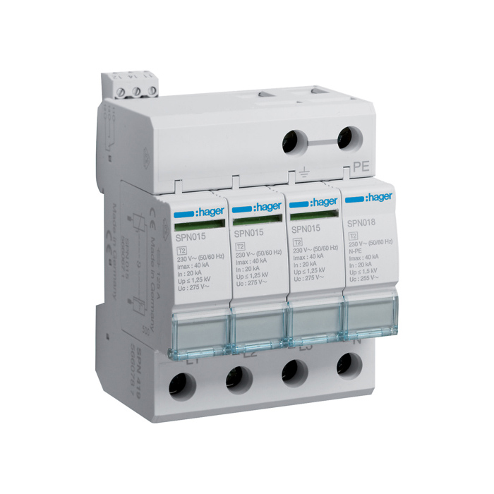 Odvodnik prenapona 4-polni varijanta uklj.TT(3+1) sa FM kontaktom