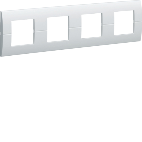 Okvir 4-struki horizontalni 4 x 2 modula, bela boja