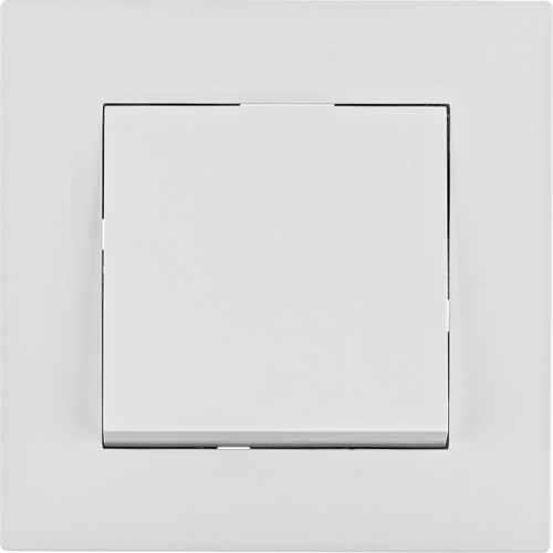 Prekidač 1-polni sa okvirom - beli