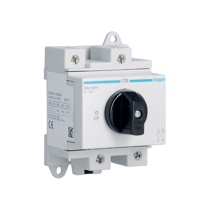 Prekidač DC 2-polni, 600V DC 16A