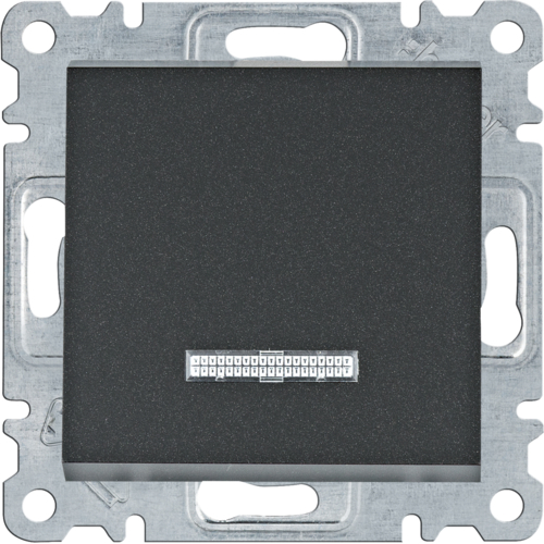 Prekidač obični sa indikacijom, 10A, Lumina, crna