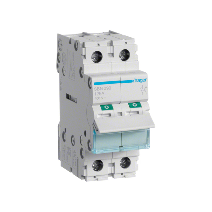 Prekidač snage 2-polni, In=100A, 2 modula, montaža na DIN šinu