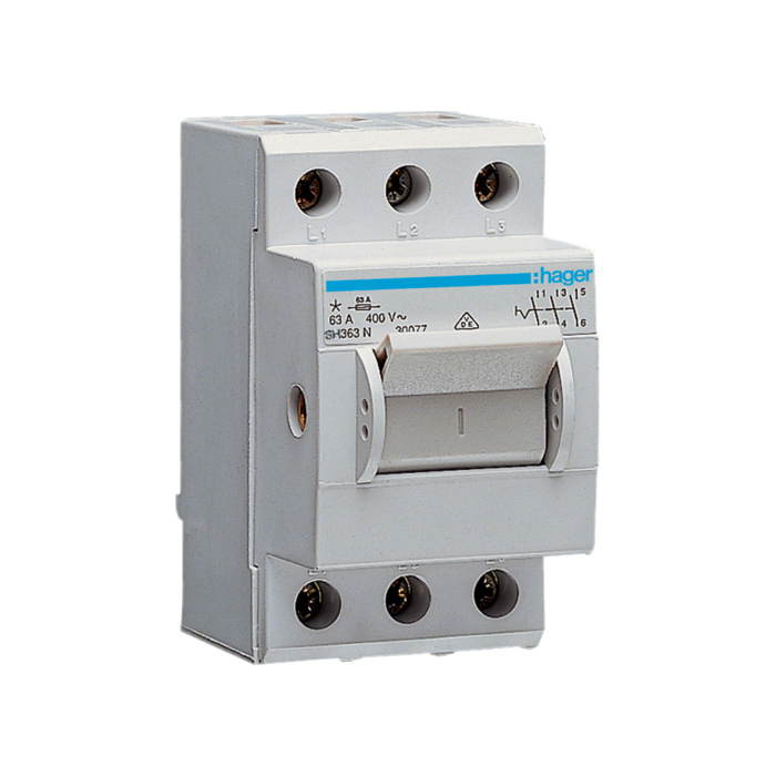 Prekidač u kompaktnom kućištu, 3-polni, In=63A, 2,5 modula