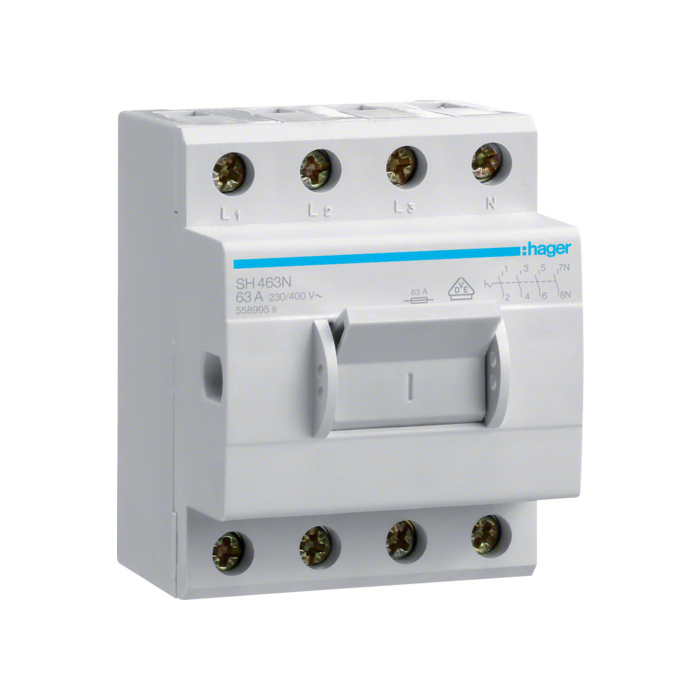 Prekidač u kompaktnom kućištu, 4-polni, In=63A, 3,5 modula