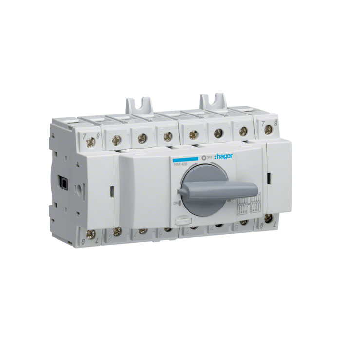 Preklopka modularna 1-0-2  4-polna, In= 80A, montaža na DIN šinu