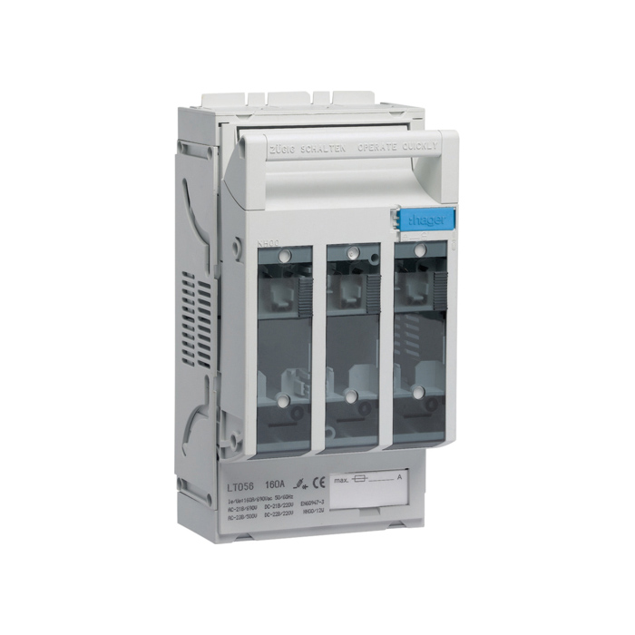 Rastavljač osigurača NH00, 3x160A, sabirnički sistem (izlazi sa univ. priključkom M8) (39021-6000)