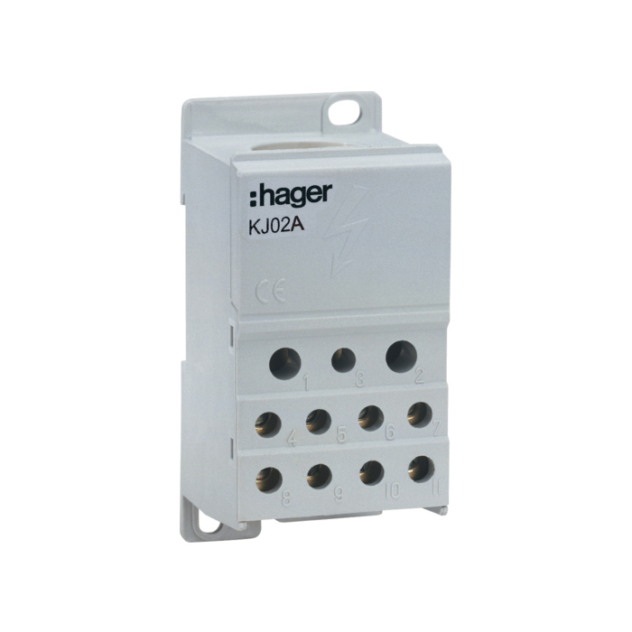 Razdelni blok 250A, ulaz 1x95mm², izlazi 2x25mm² + 5x16mm²  + 4x10mm²