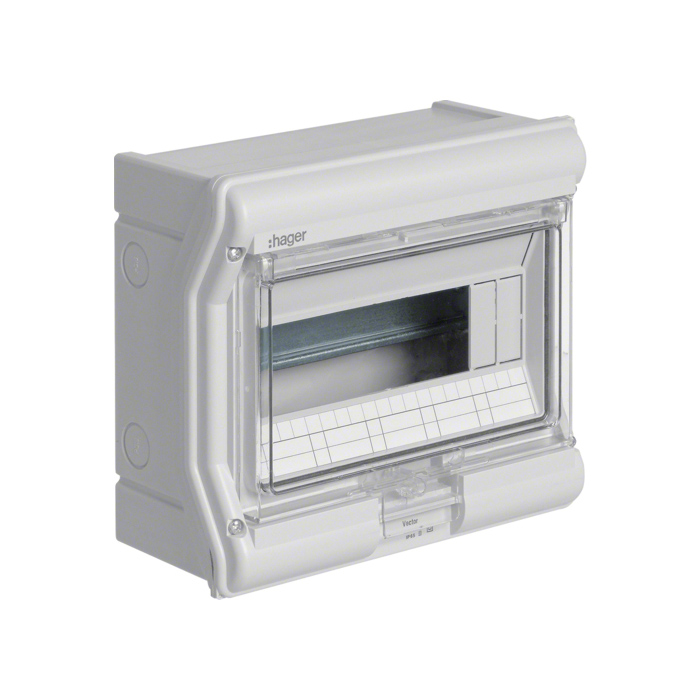 Razvodni ormar VECTOR nadgradni, 1-redni, 8/10 modula, N+PE kleme