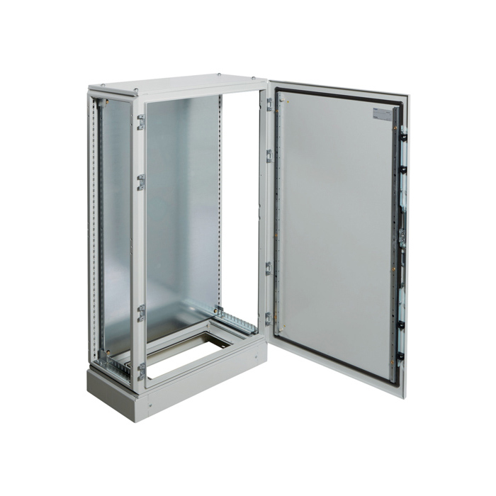 Samostojeći metalni ormar sa postoljem i montažnom pločom, dimenzija 1400x800x400mm