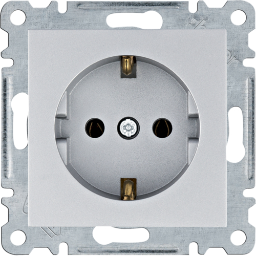 Šuko utičnica, 16A, 250V, na vijak, Lumina, siva