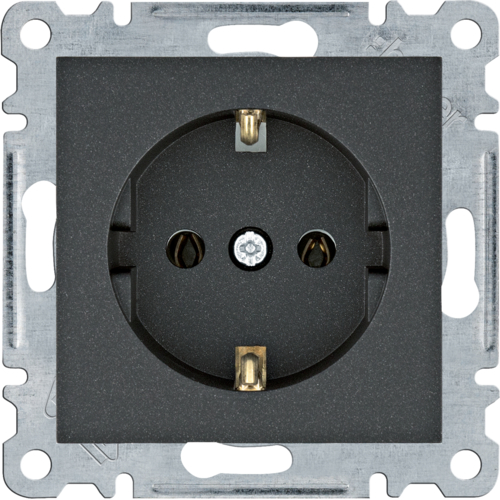 Šuko utičnica na vijak, Lumina, crna