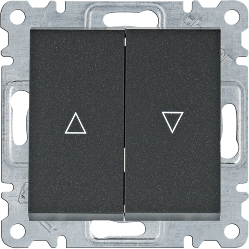 Taster za roletne/žaluzine, 10A, Lumina, crna