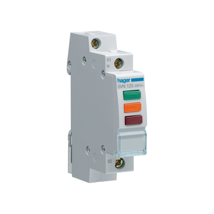 Trostruki svetlosni LED signalalizator, zel-nar-crv, 1 modul 230VAC