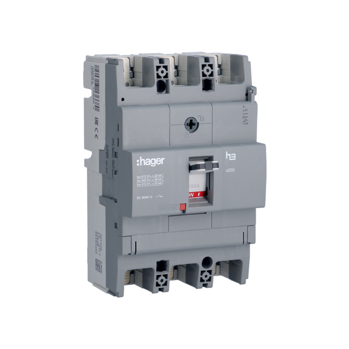 Učinski prekidač x250 3P, 25kA,  250A, fiksna izvedba