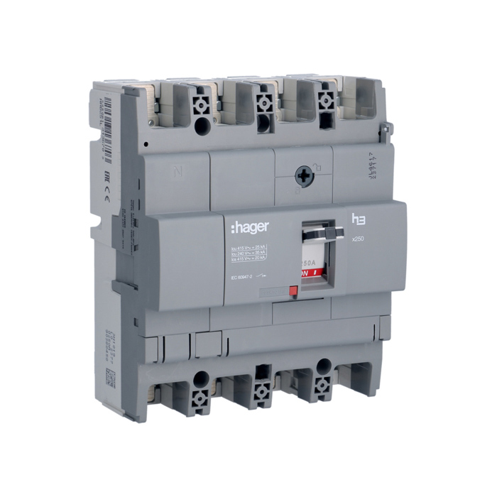 Učinski prekidač x250 4P, 25kA,  250A, fiksna izvedba