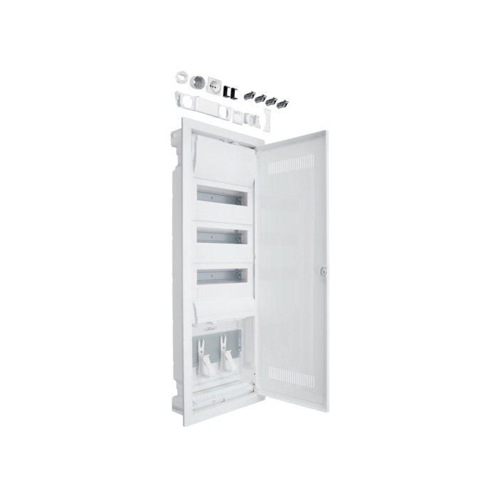 Volta Hybrid, ugradni, 3x12M, jedna perforirana ploča, plastična vrata