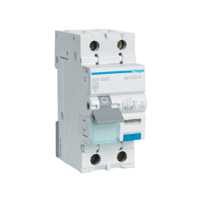Zaštitni prekidač (FID sklopka), 1P+N In=16A, IΔn=30mA, C-6A