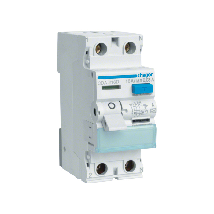 Zaštitni prekidač (FID sklopka), 2-polan, In=16A, IΔn=30mA