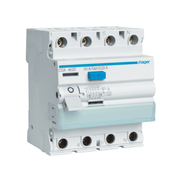 Zaštitni prekidač (FID sklopka), 4-polan, In=63A, IΔn=30mA
