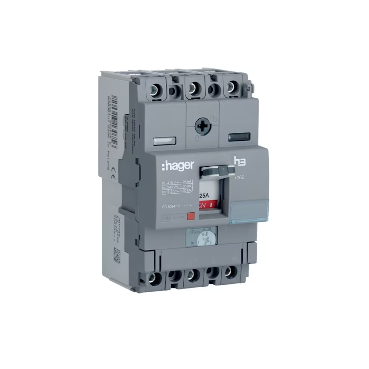 Učinski prekidač x160, 3P, 25kA 25A