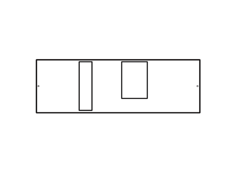 Konstruktivni element za učinske prekidace x630 sa FID blokom, horizontalna montaža, 200x600 mm