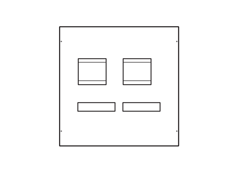 Konstruktivni element za učinske prekidace x630 sa FID blokom, vertikalna montaža, 600x350 mm