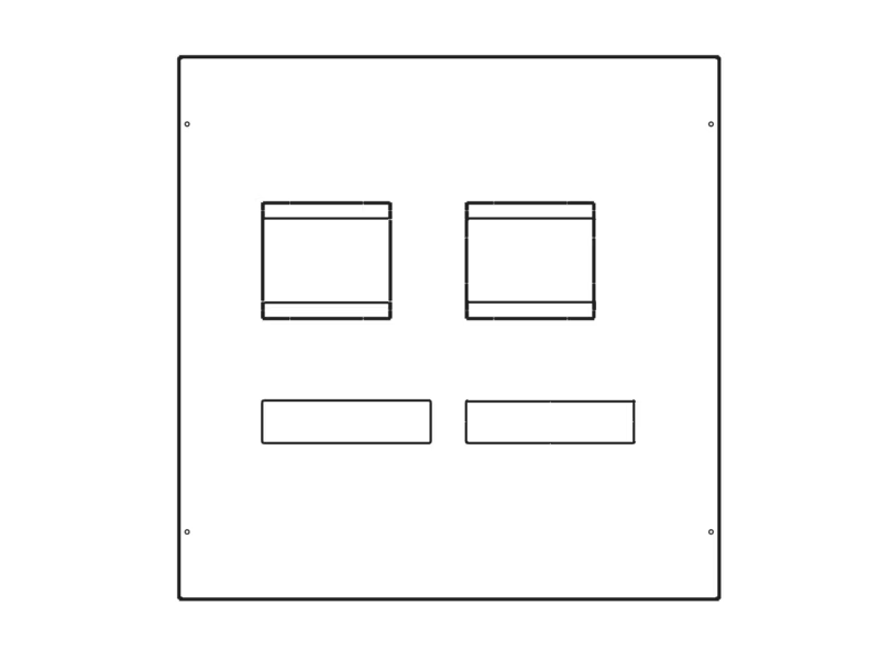 Konstruktivni element za učinske prekidace x630 sa FID blokom, vertikalna montaža, ZK II, 600x600 mm