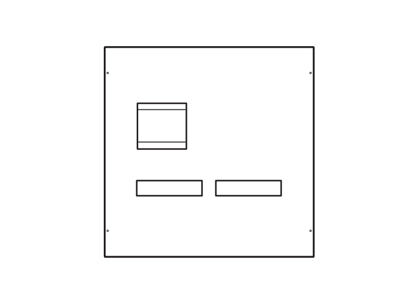 Konstruktivni element za učinske prekidace x630, vertikalna montaža, 400x800 mm