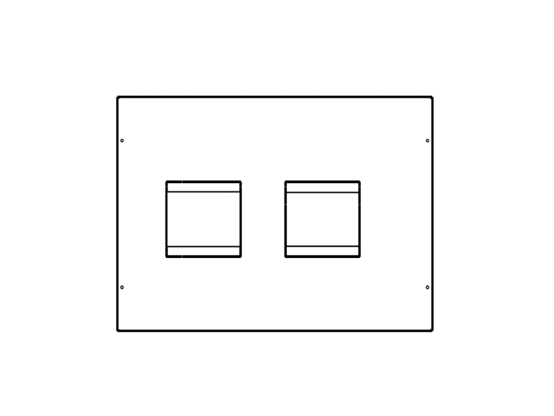 Konstruktivni element za učinske prekidace x630, vertikalna montaža, ZK II, 400x600 mm