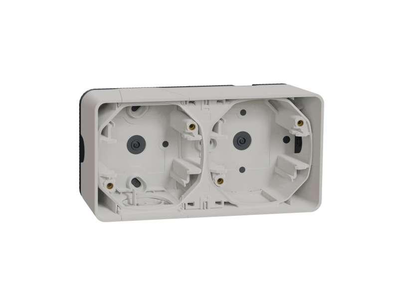 Mureva Styl - nadgradna kutija - dvostruka horizontalna - bela