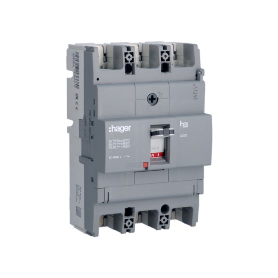 Učinski prekidač x250 3P, 25kA,  200A, fiksna izvedba